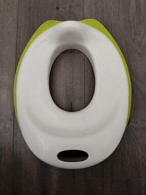 White and Lime Toddler Potty Seat - Comfortable Soft-Edge Toilet Trainer